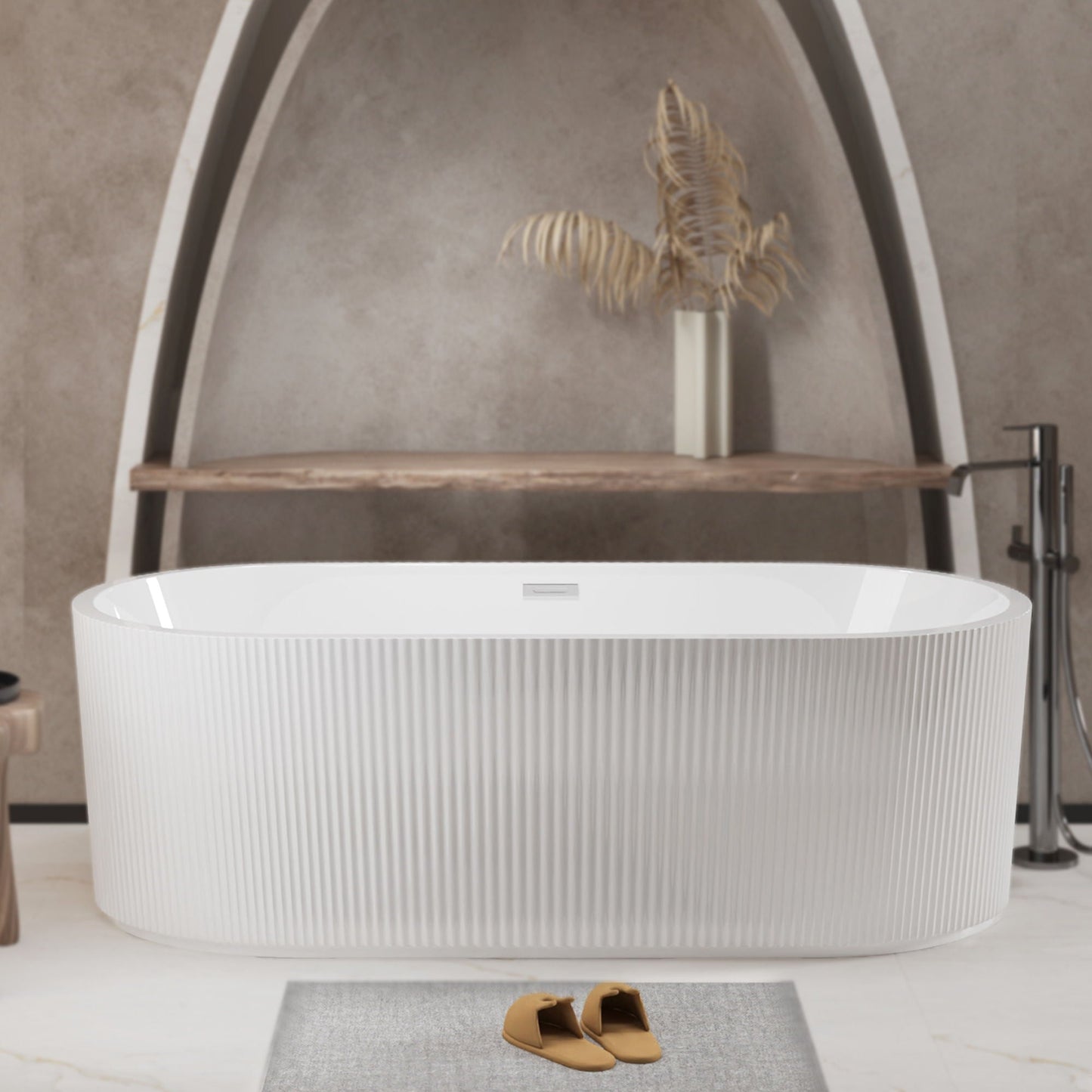 Linear Freestanding Soaker Tub