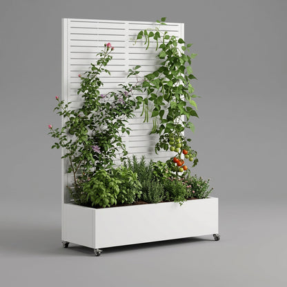 Metal Planter Box with Trellis