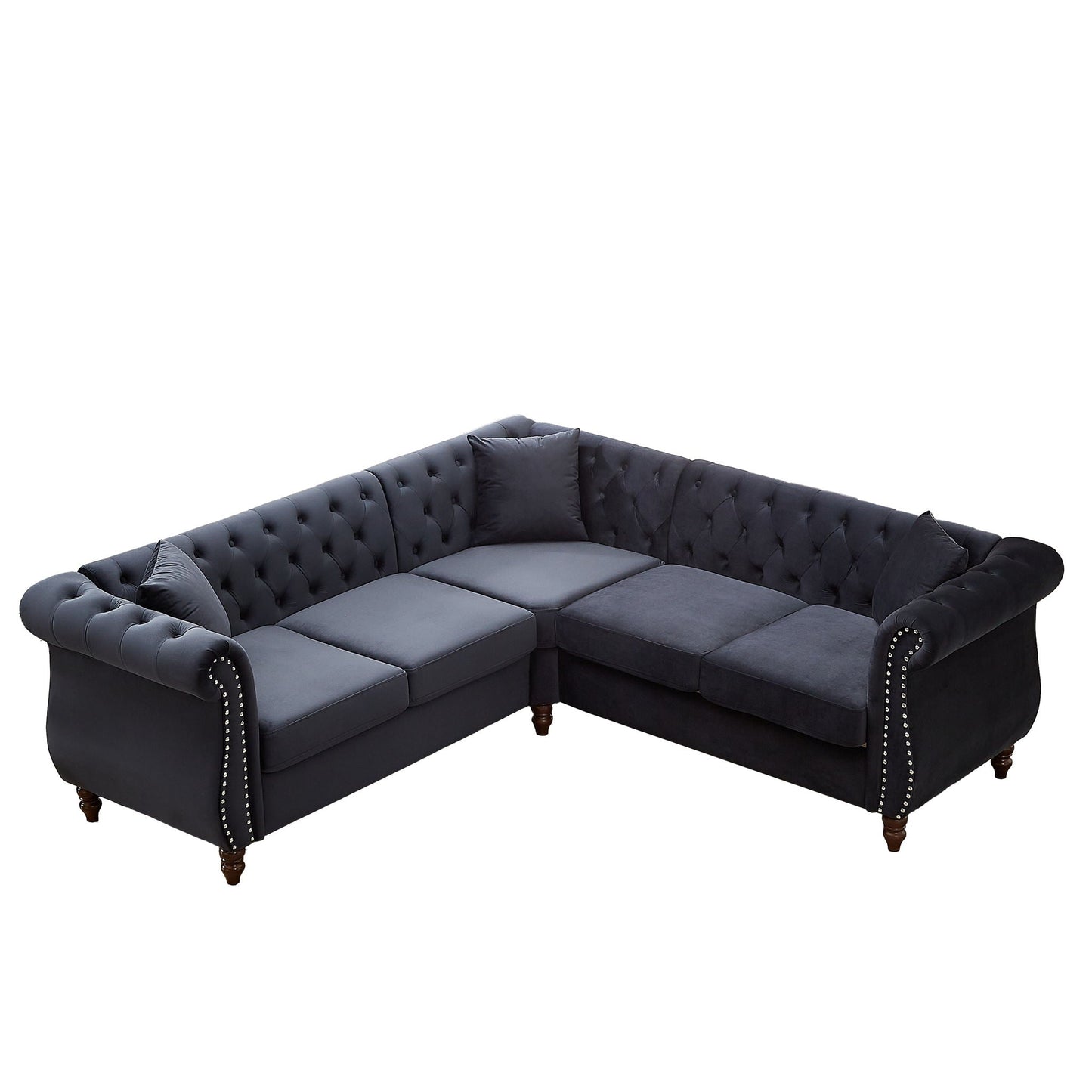 Streamline Modern L-Shaped Corner Sofa