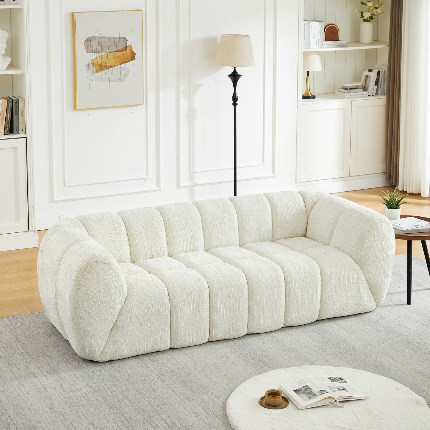Modern Sofa With Piano Key Backrest