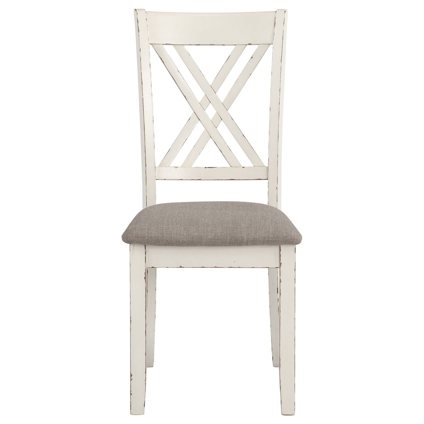 Ebers - 7 Dining Set With 2 Tone Upholstered Chairs - Vanilla White