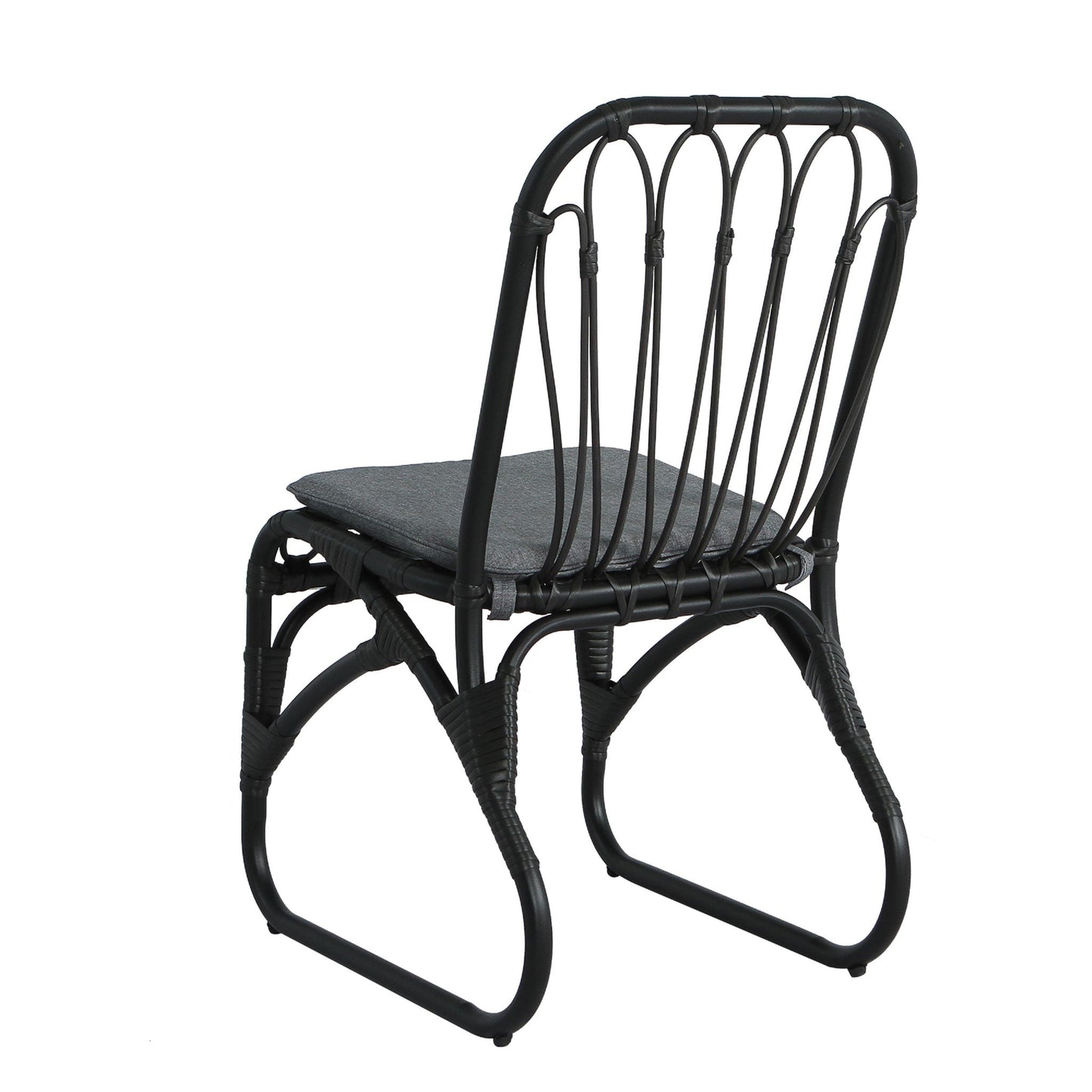 Outdoor Wicker Dining Chairs With Washable Cushions (Set of 2)