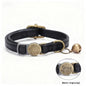 Retro Style Durable Leather Cat Pet Collar