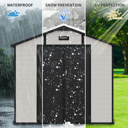 8x10 FT Plastic Outdoor Storage Shed
