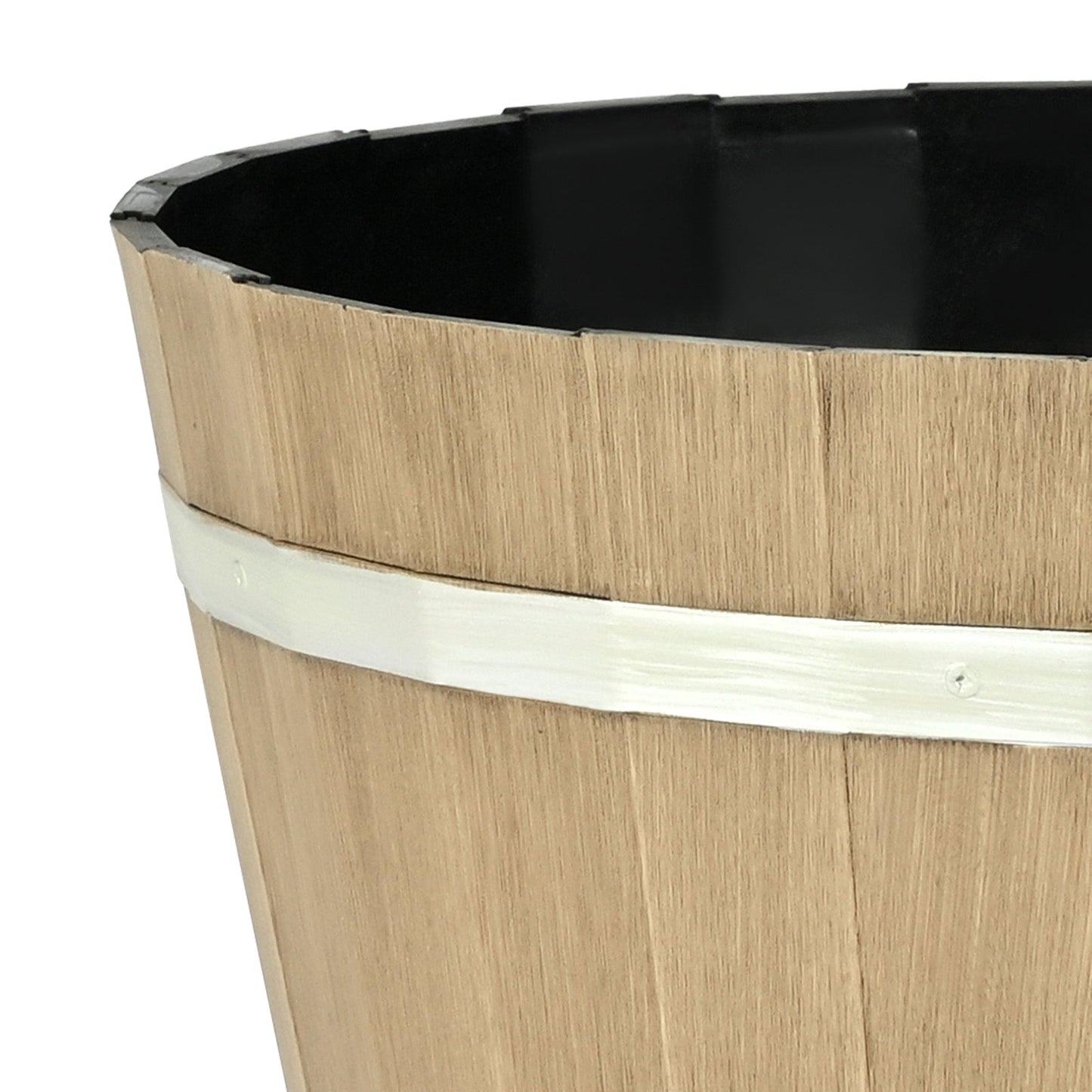 Resin Whiskey Barrel Planter Garden Flower Plant Pot