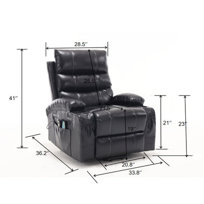 Large Electric Power Lift Recliner Chair Sofa with Massage and Heat