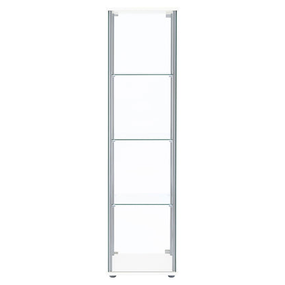 Bellatrix 3-shelf Clear Glass Curio Cabinet White