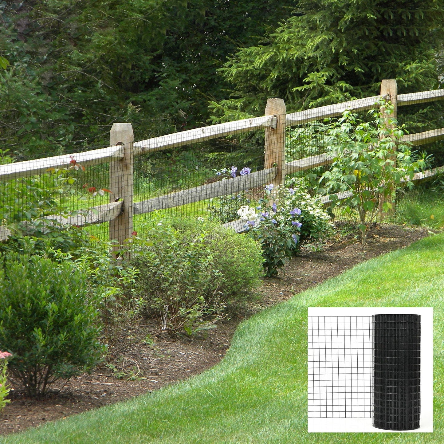 Vinyl Coated Hardware Cloth, Welded Wire Fence For Poultry And Home Improvement - Black