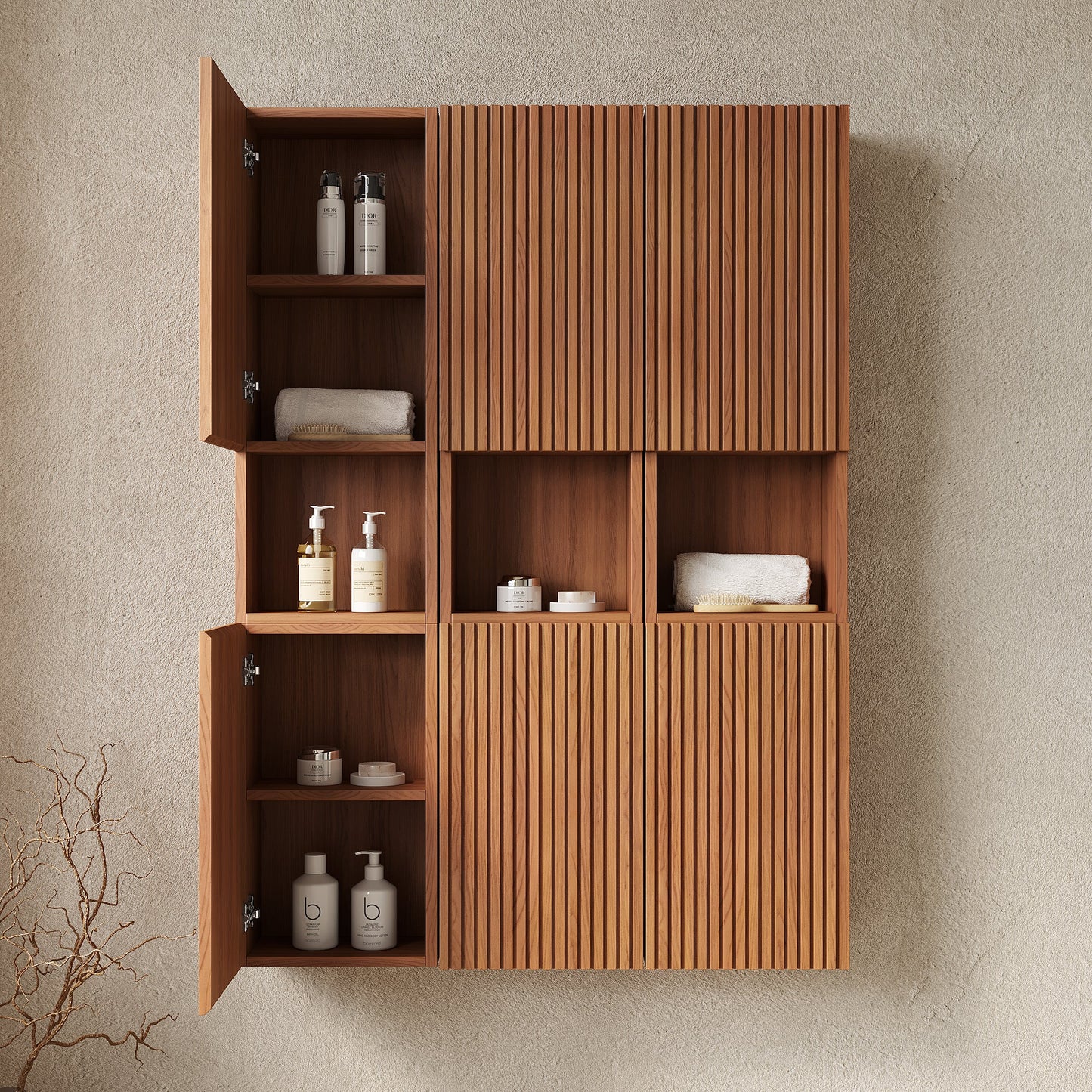 MITCH 41" Bathroom Wall Mounted Cabinet with 6 Doors