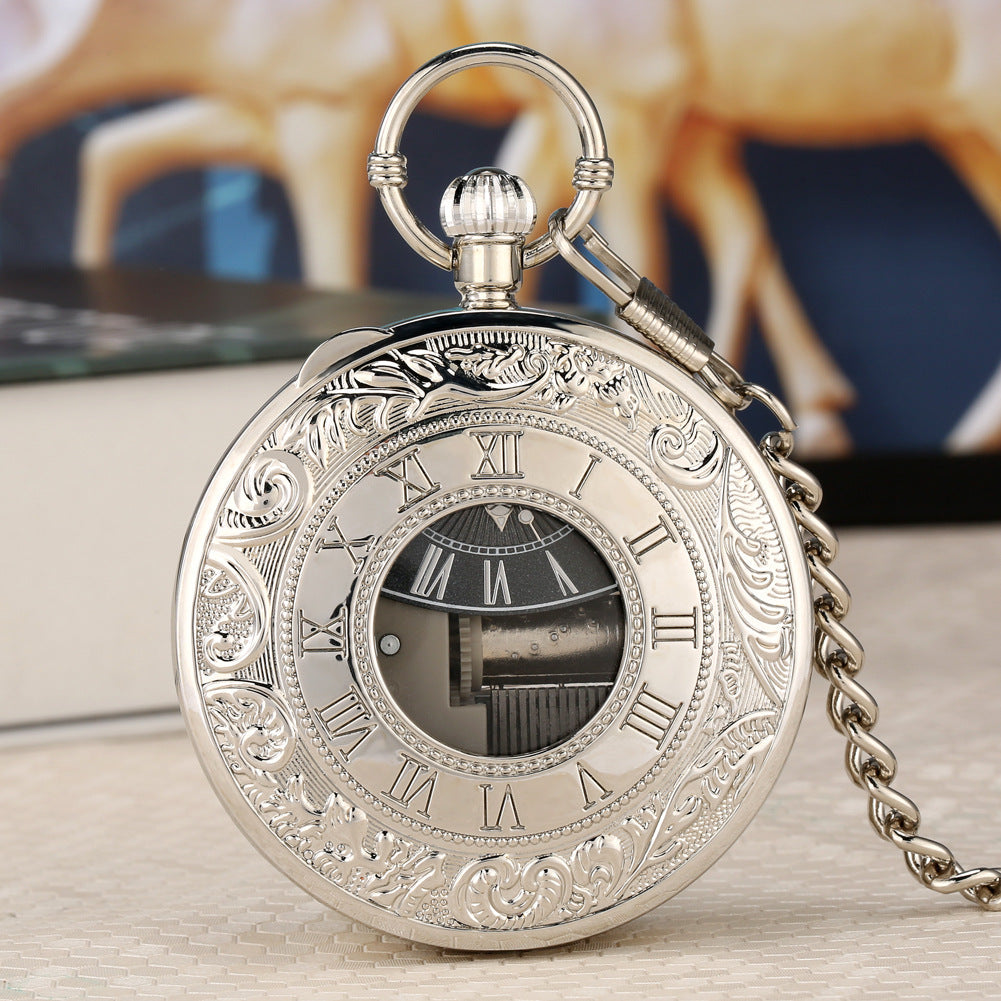 Creative Musical Pocket Watch Swan Lake Quartz Watch