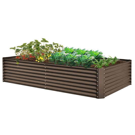 8×4×2 ft Galvanized Raised Garden Bed