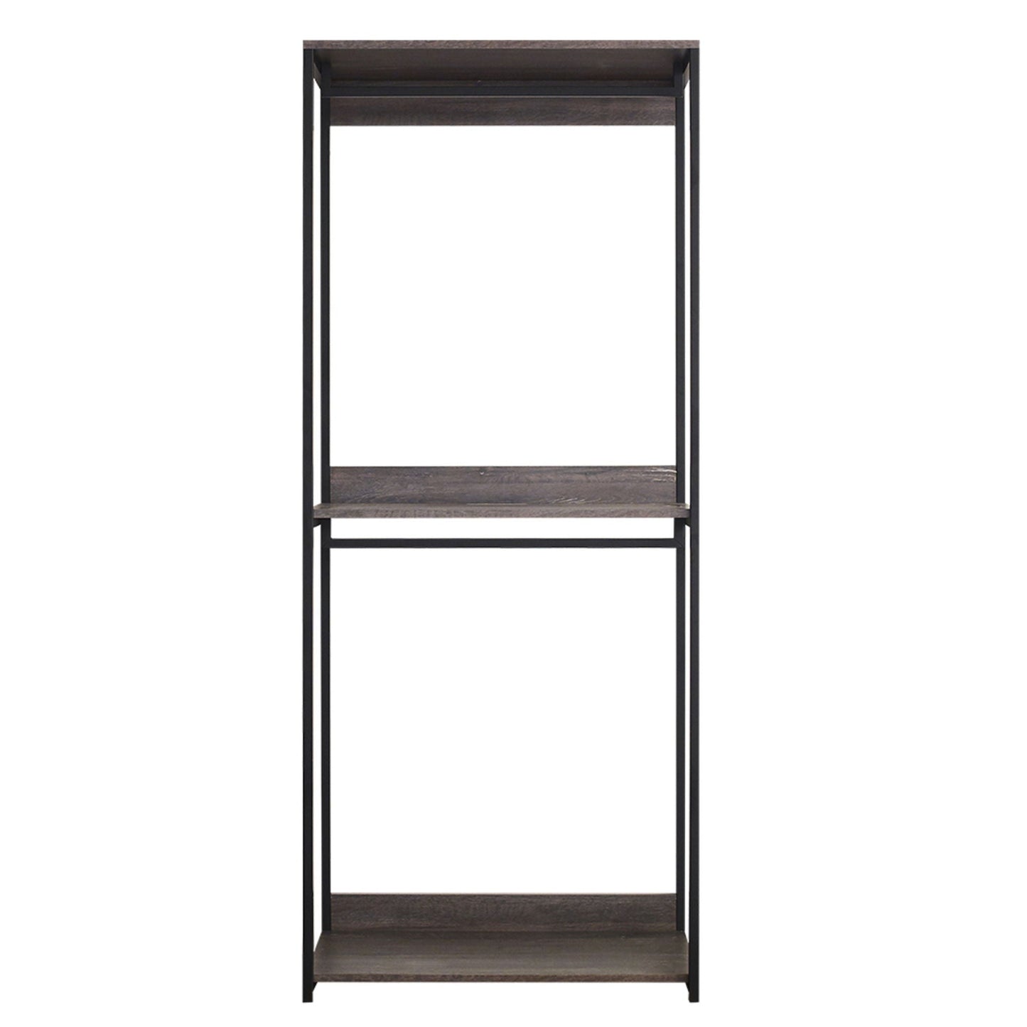 Monica - Walk-In Closet System With Modular Design - Rustic