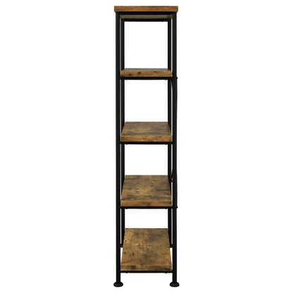 Analiese 63-inch 4-shelf Bookshelf Rustic Nutmeg