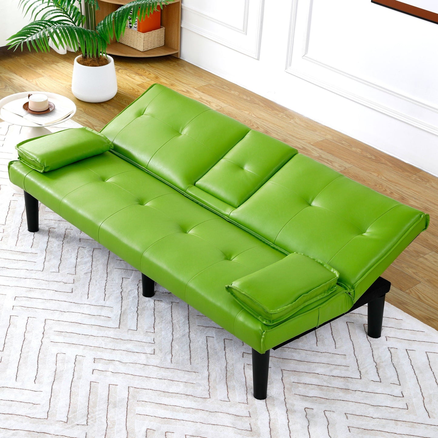 Sofa Bed With Foldable Design And Cup Holder