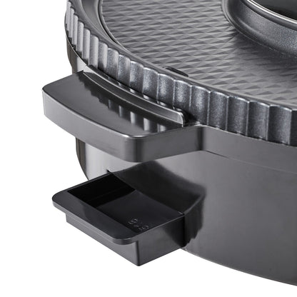 Hot Pot with Grill 1800W 2-in-1 Electric Smokeless Grill Hot Pot for 2-8 People
