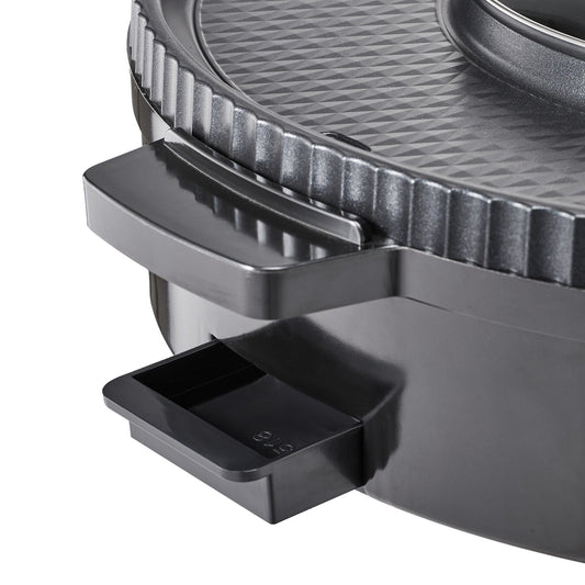 Hot Pot with Grill 1800W 2-in-1 Electric Smokeless Grill Hot Pot for 2-8 People