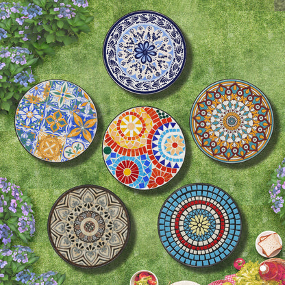 Outdoor Side Table, Colorful+Black