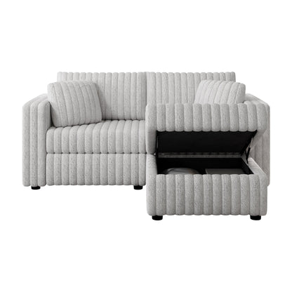 75.6" Soft Modular 2-Person Sofa with Hydraulic Lift