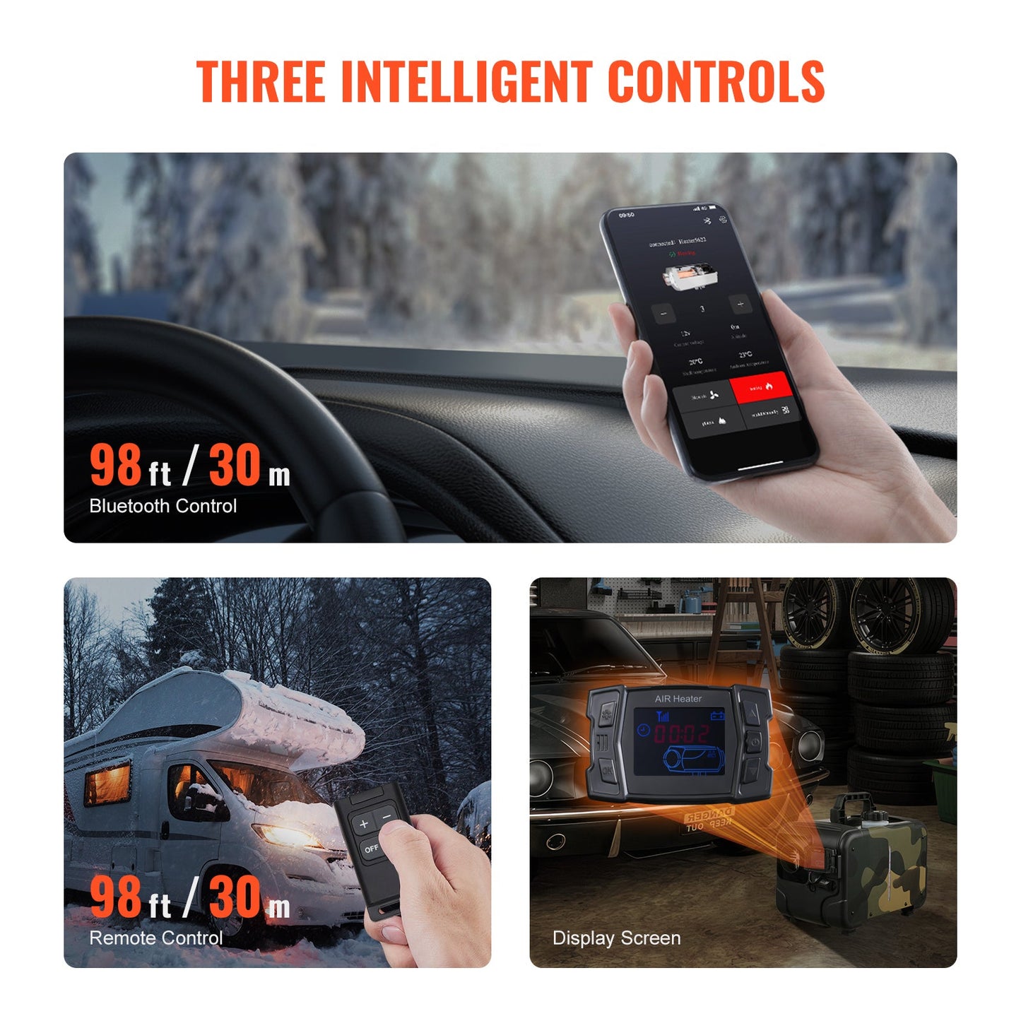 Diesel Air Heater 8KW 12V/24V Bluetooth APP Remote Control
