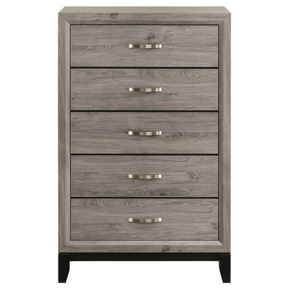 Valen 5-drawer Bedroom Chest of Drawers Light Taupe