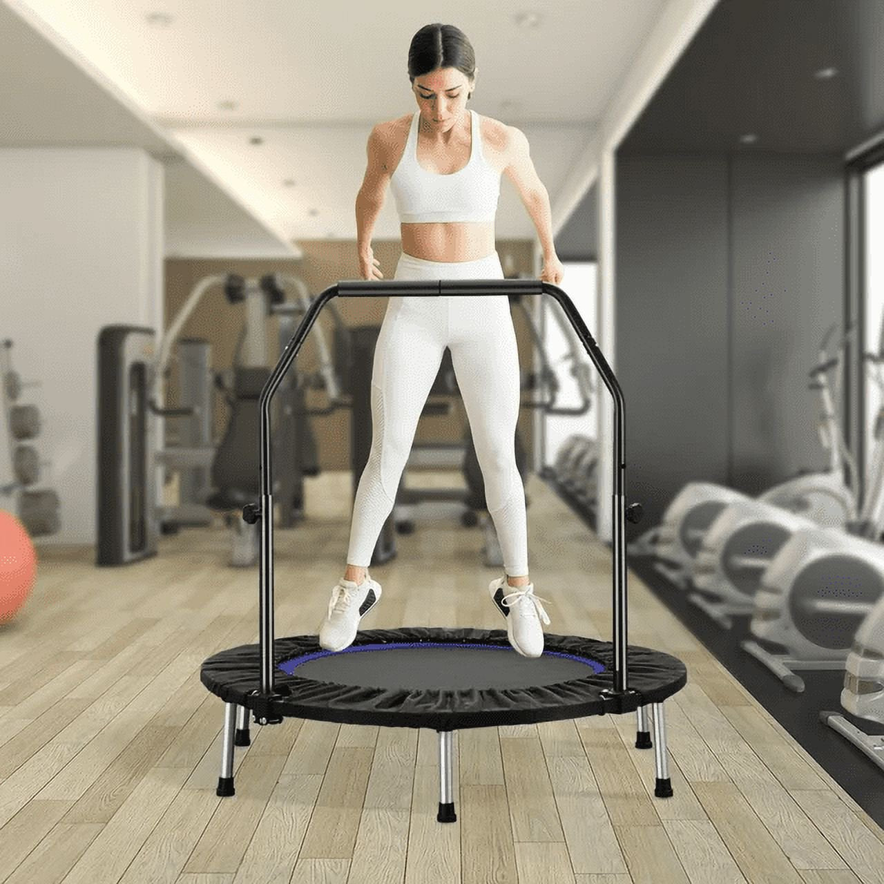 Ainfox Mini Trampoline with Adjustable Handle Bar, Fitness Rebounder, 330 lbs Load Capacity, 40 Inch