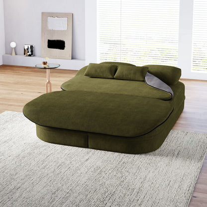 2 In 1 Foldable Sofa Bed With Multi Functional Blanket, Floor Lounge Sofa