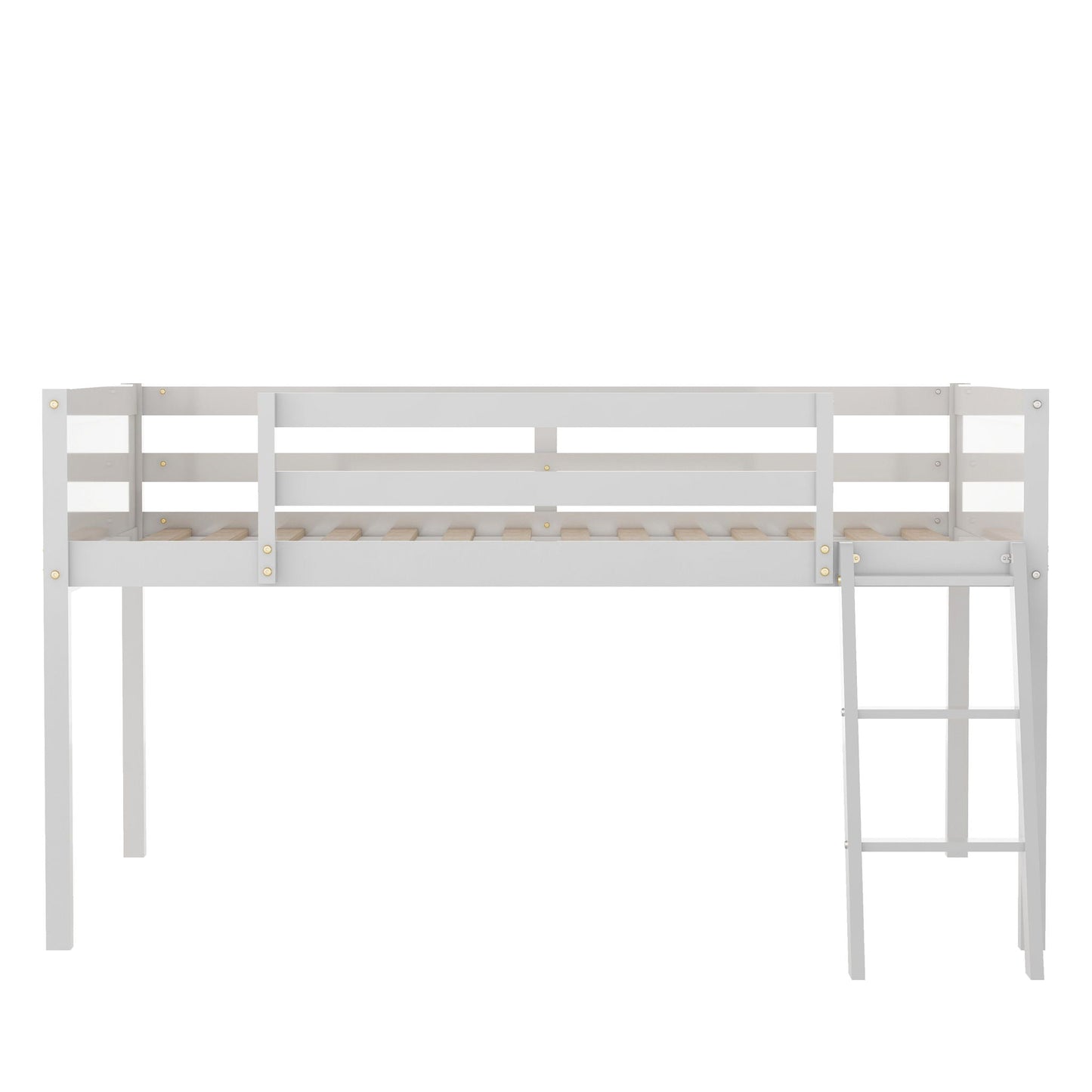 Low Loft Bed With Adjustable Ladder