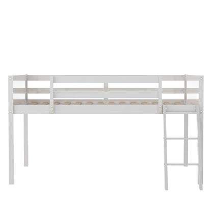Low Loft Bed With Adjustable Ladder