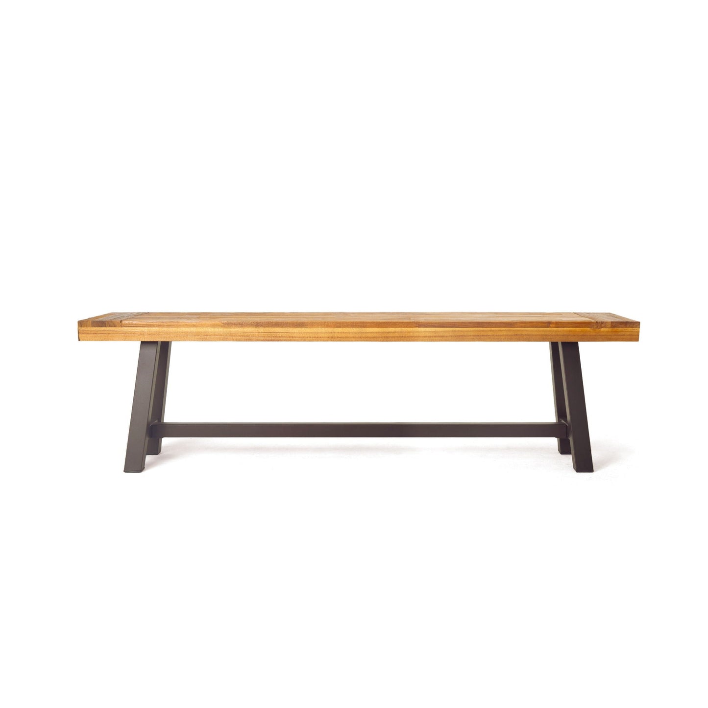 Tranquilizer Outdoor Acacia Wood Bench With Slat Panel Design