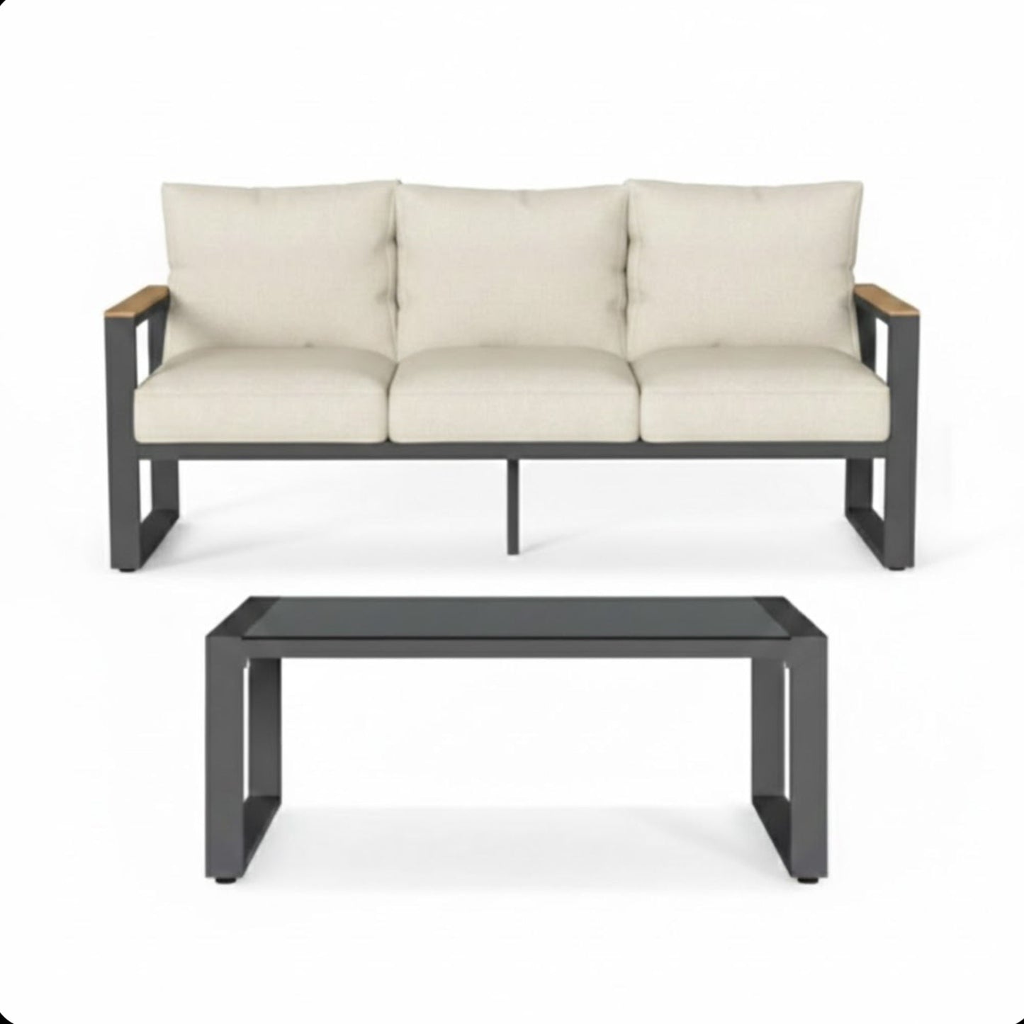 Modern Outdoor Sofa Set With Coffee Table