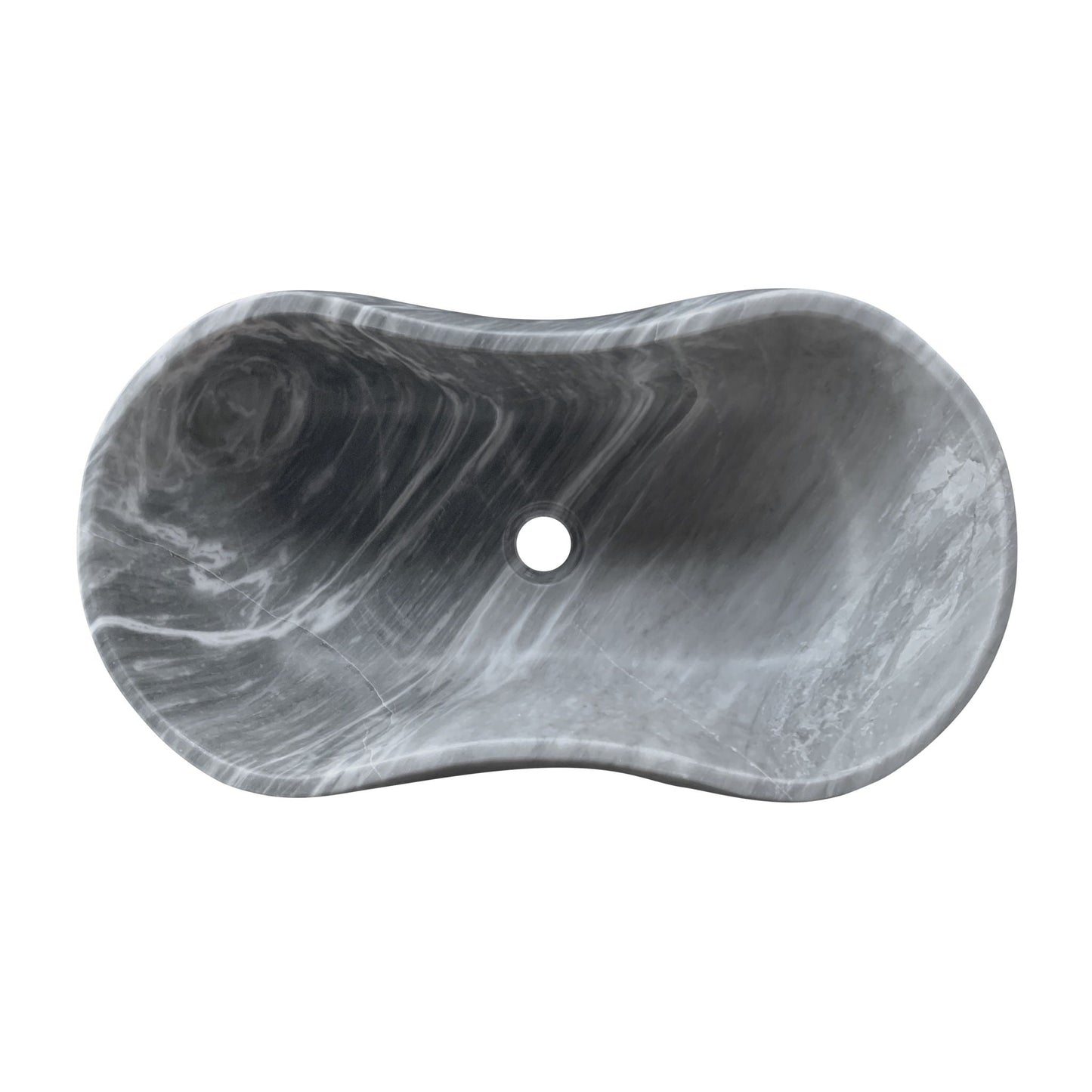 Bathroom Vessel Sink With Wavy Design