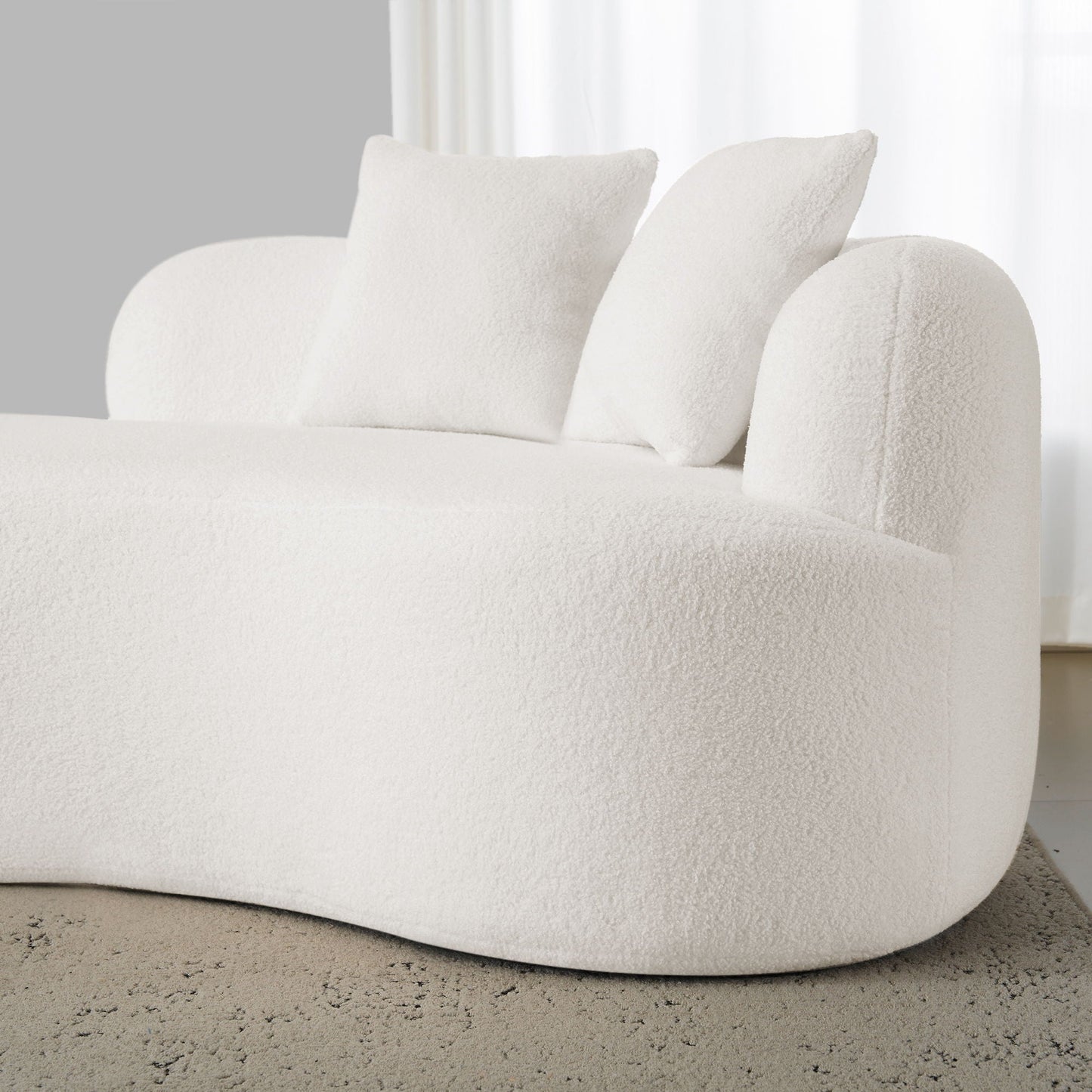 Curved 4 Seater Full Compression Sponge Sofa