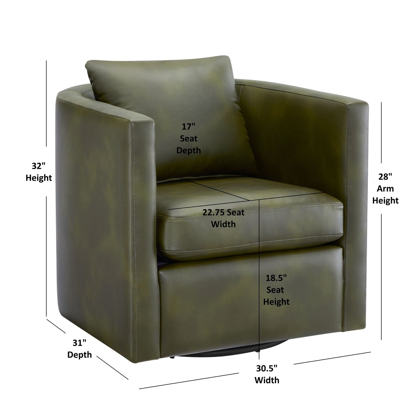 Sutton - Swivel Barrel Chair