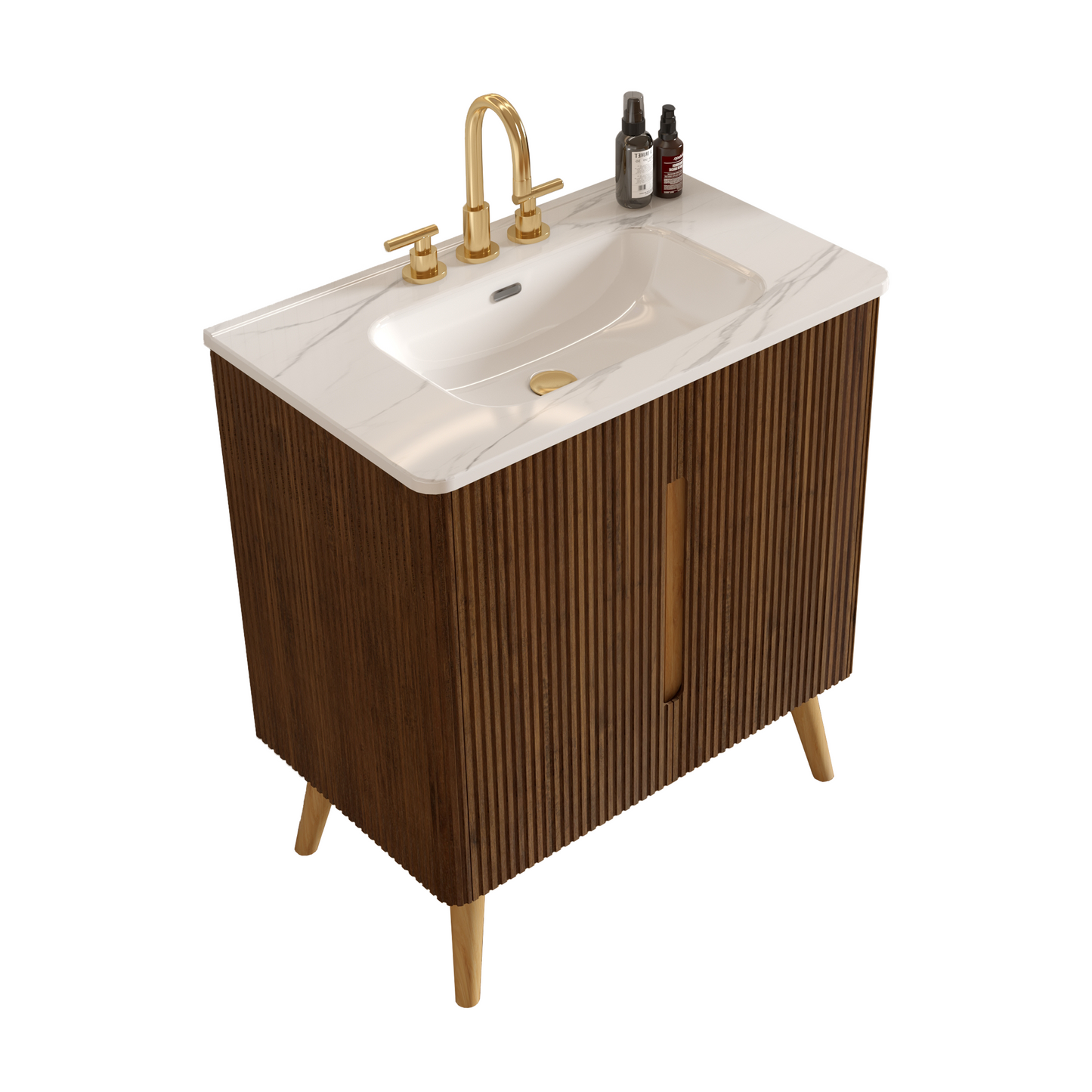 Etna 30"F Striped Bathroom Vanity