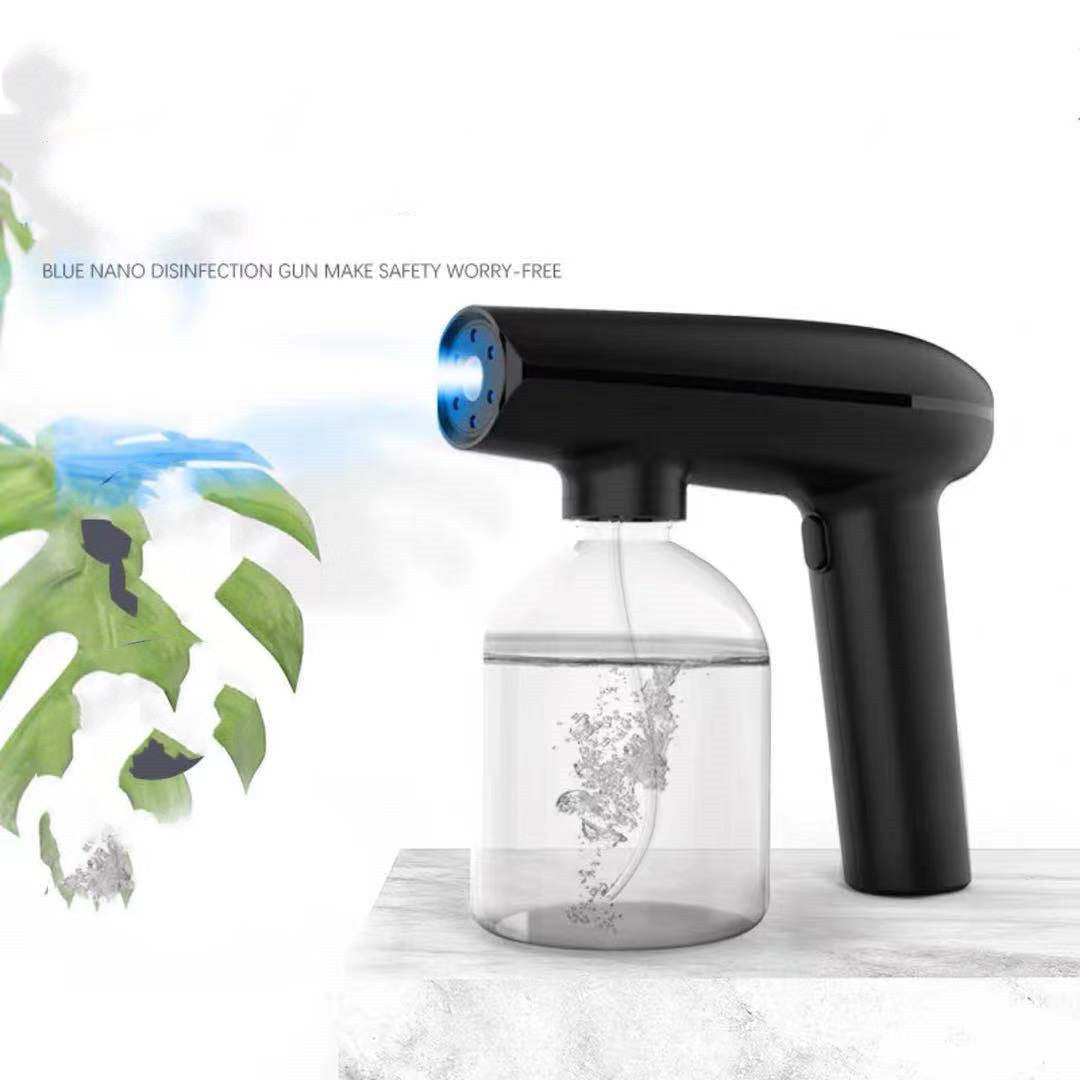 Handheld Nano Steam Sanitizer Gun - Wireless USB Disinfection Spray for Home, Car, and Blue Light Sanitizing