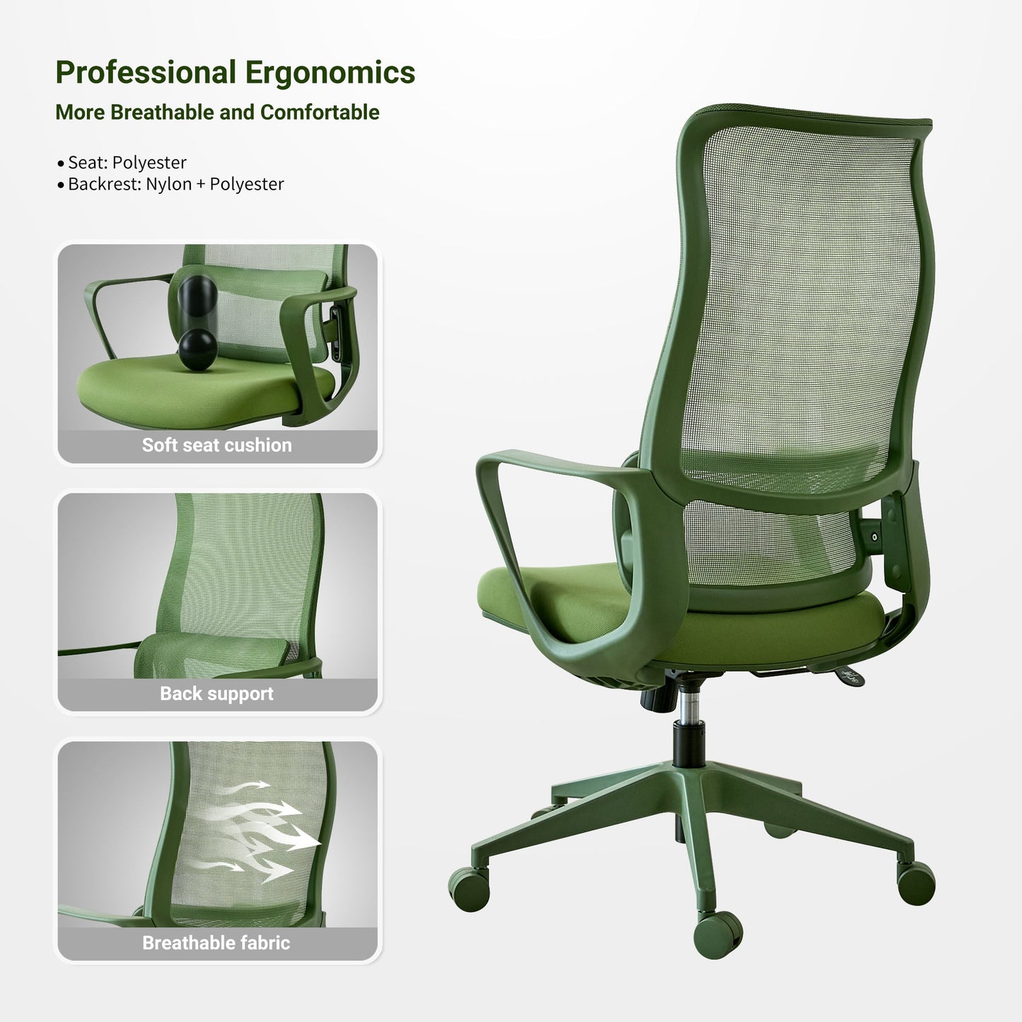 Ergonomic Colorful Office Chair
