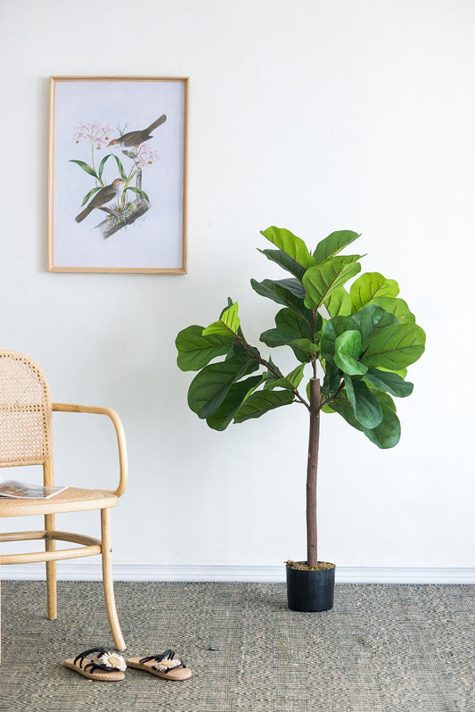25x25x52"H Fiddle Fig Leaf Tree with 40 Leaves