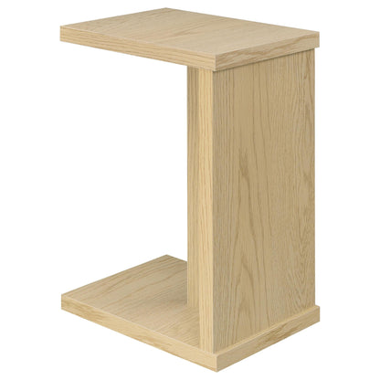 Clower Engineered Wood C-Shaped Sofa Side Table Light Oak