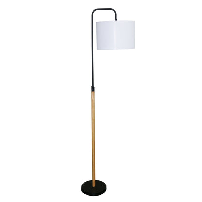 Lior - Arc Floor Lamp With Cylinder Shade - Black