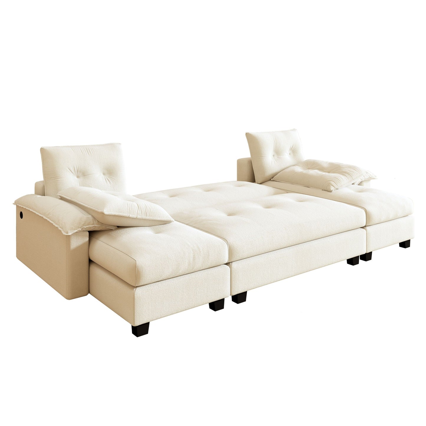 U-Shaped Sleeper Sofa With Pull Out Bed