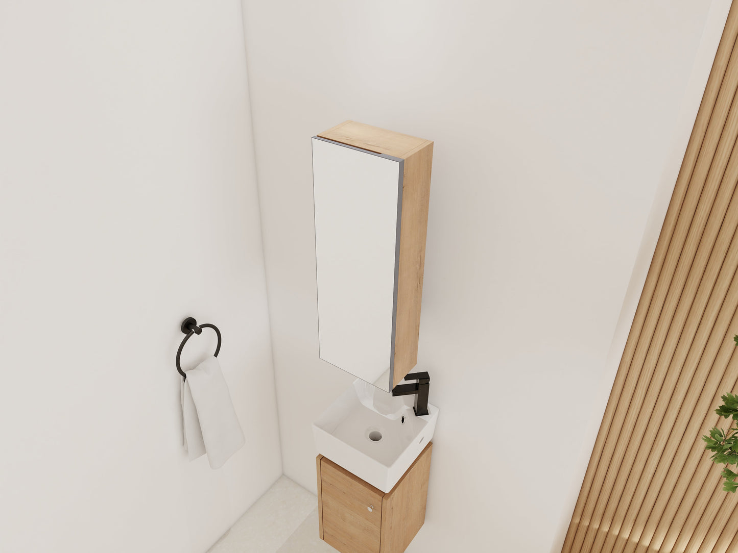 10'' Bathroom Mirror Cabinet with Storage