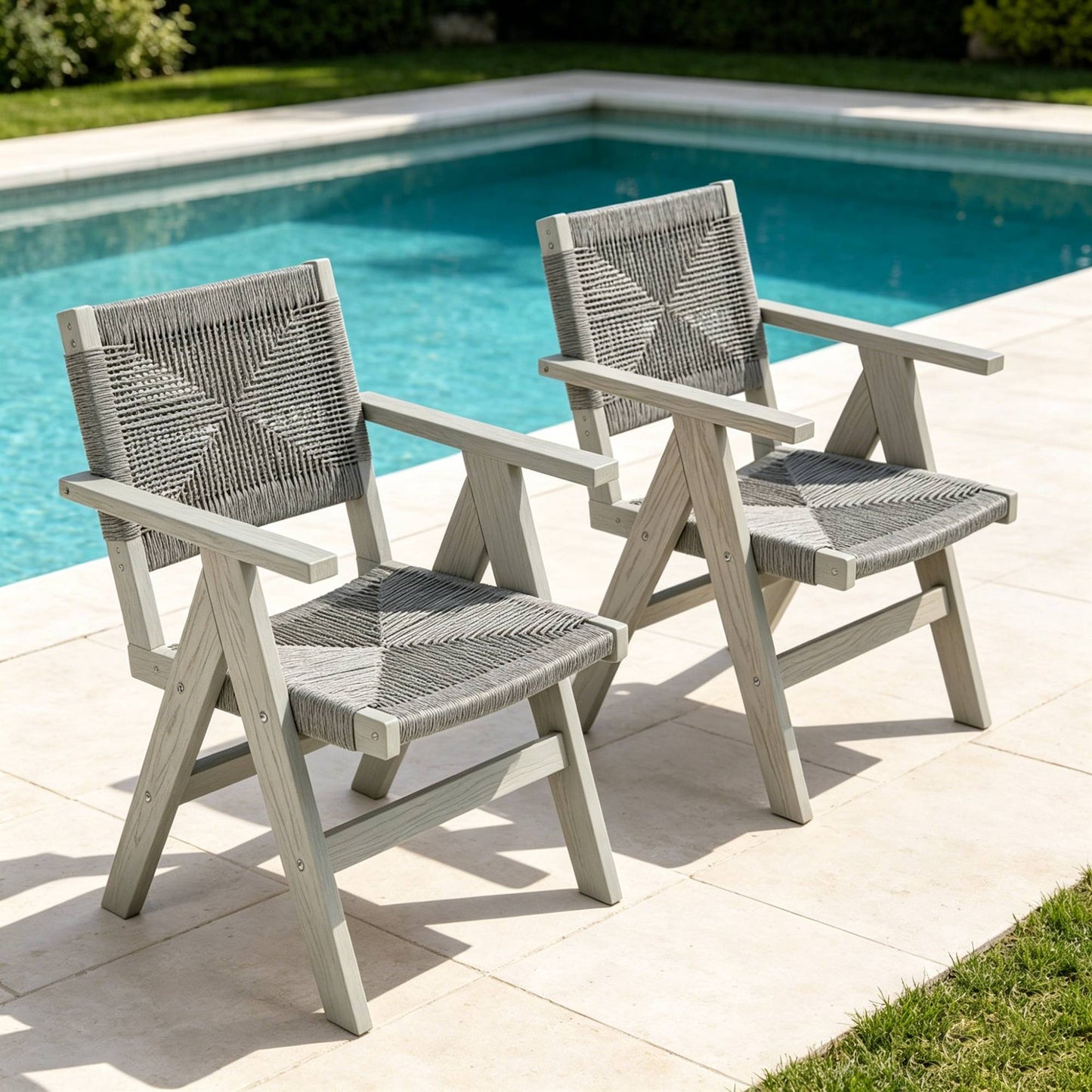 2 Piece HIPS All-Season Dining Chair Suitable For Garden Dinners & Versatile Outdoor Eating Spaces