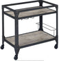 Jorgensen Serving Cart - Rustic Oak / Charcoal