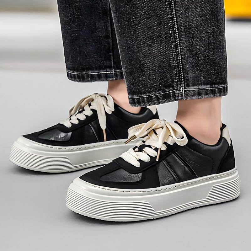 Men Chunky Platform Heighten Casual Skate Sneakers