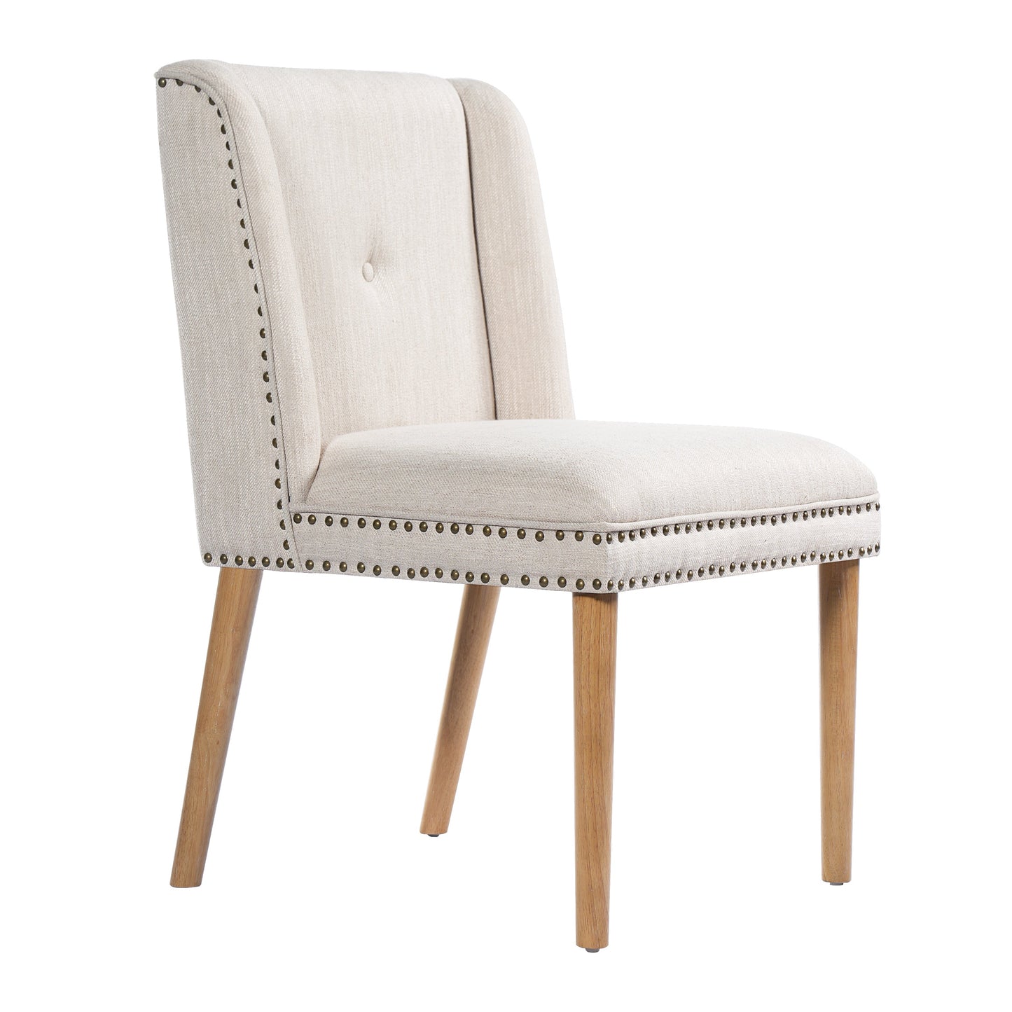 Light Luxury Rivet Upholstered Dining Chair Set of 2