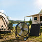 24 Inch Solar Floor-Standing Fan With Adjustable Solar Panel