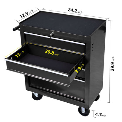 Multifunctional Tool Cart With Wheels And Drawers