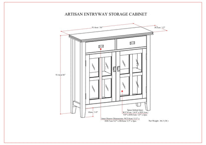 Artisan - Entryway Storage Cabinet - Russet Brown
