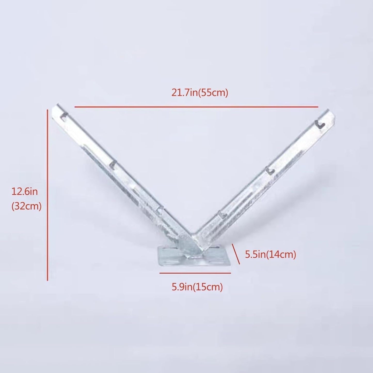 Galvanized V-Bracket For Razor Wire Extension Fence Support - 1 Pair