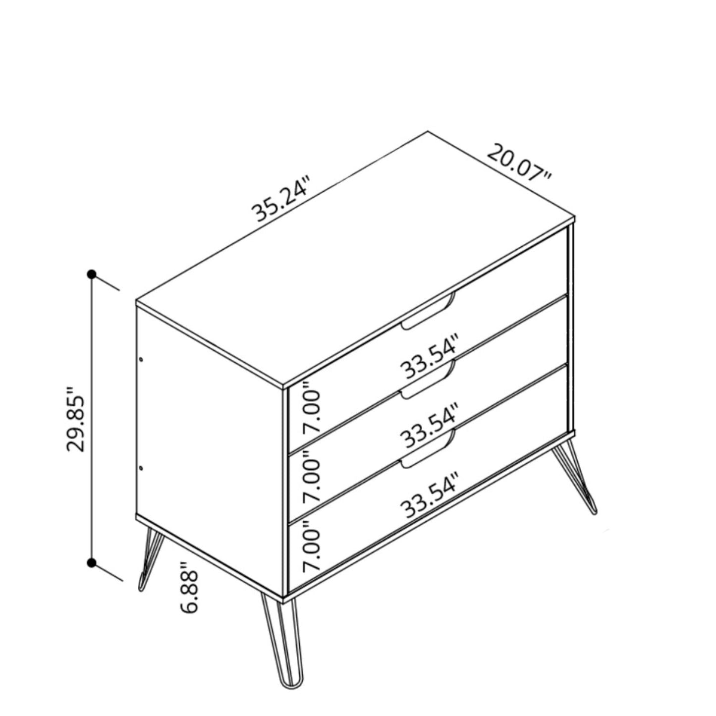 Rockefeller - 3 Drawer Dresser
